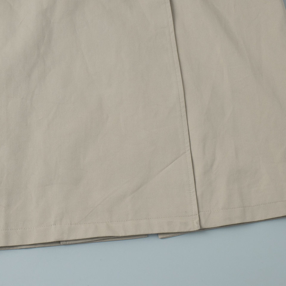 Áo khoác trench coat nữ dáng dài phong cách Âu Mỹ, chất liệu cotton, form rộng có dây thắt eo — Màu kaki, màu xám chi tiết 20