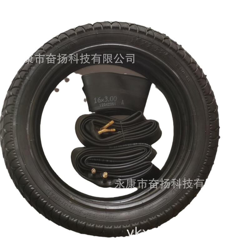 超耐摩耗性16*2.125*3.0電気自動車自転車三輪車内外タイヤ|undefined
