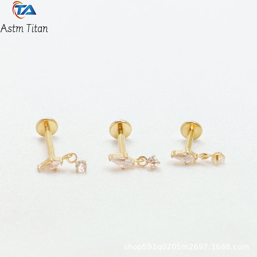 Labret piercing jewelry detail image