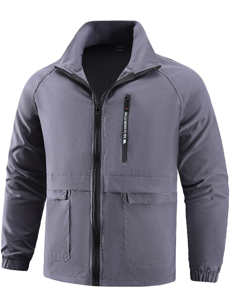 Verano hombre ropa de trabajo relajada ocio multibolsillo taller de fábrica a prueba de agua protección solar manga larga ropa de entrenamiento herramientas