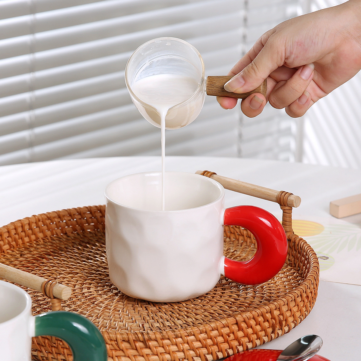 Casual Lindo Multicolor Color Sólido Cerámica Cuchara Taza 1 Juego display picture 9