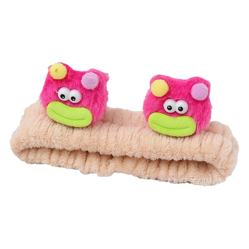 Corea del sur de dibujos animados Tridimensional Linda muñeca de peluche lavado de cara banda de pelo oso estrella diadema maquillaje femenino accesorios para el cabello