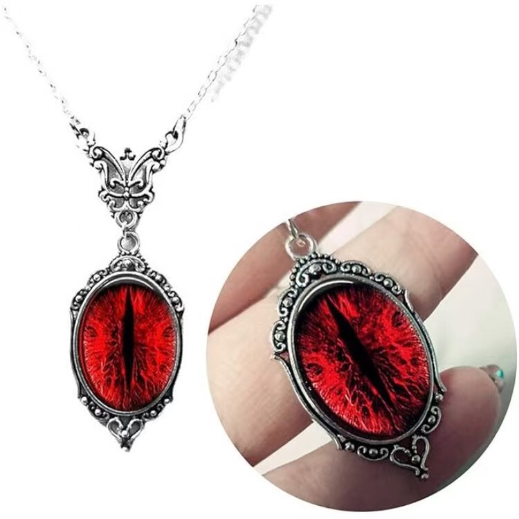 Junan Cross-Border Trade Gothic Blood Red Black Quartz Charm Necklace Butterfly Necklace Direct Sale from Manufacturer Junan Cross-Border Trade Gothic Blood Red Black Quartz Charm Necklace Butterfly Necklace Direct Sale from Manufacturer