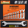 Germany Wesser Granville's Metric system Double head Opening wrench suit Automobile Service Imported Inch Wrench 8/12 Set of parts