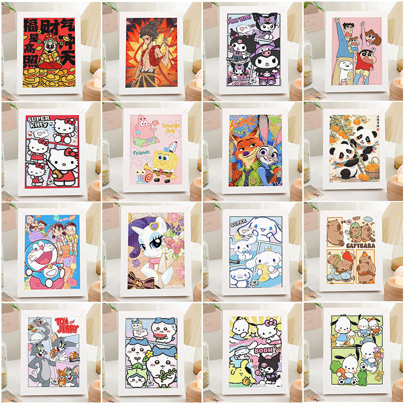 Diamante nuevo lápiz de dibujos animados pequeño nuevo pegatino diy puzzle manual regalo de cumpleaños para niños estudiantes