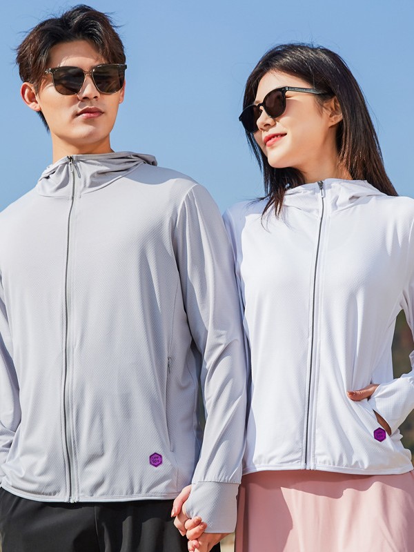 Ropa de protección solar personalizada logotipo de impresión de ropa de protección solar al aire libre para hombres y mujeres chaqueta de hielo delgada impresión de ropa de piel UV