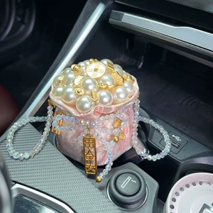New Refined Goddess-Style Treasure Bowl Lucky Bag Car Ornament and Hanging Decoration 2-in-1 Model, Special Activated Carbon for Car Interior Odor Removal
