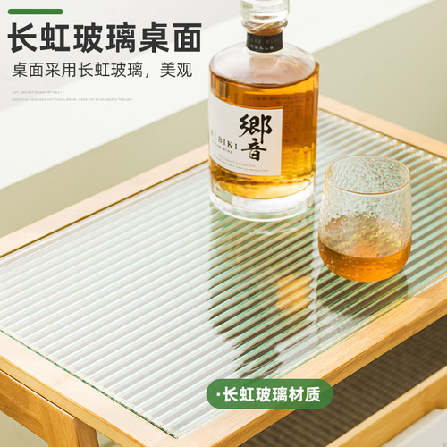 Side table, small coffee table, bedside table, sofa, side table cabinet, Changhong glass small apartment square tea table, Japanese style mini corner table