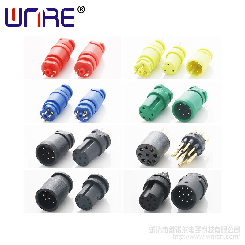 电器连接器插头M8-2n9P滑板锂电车摩拜共享单车防水接头连接器