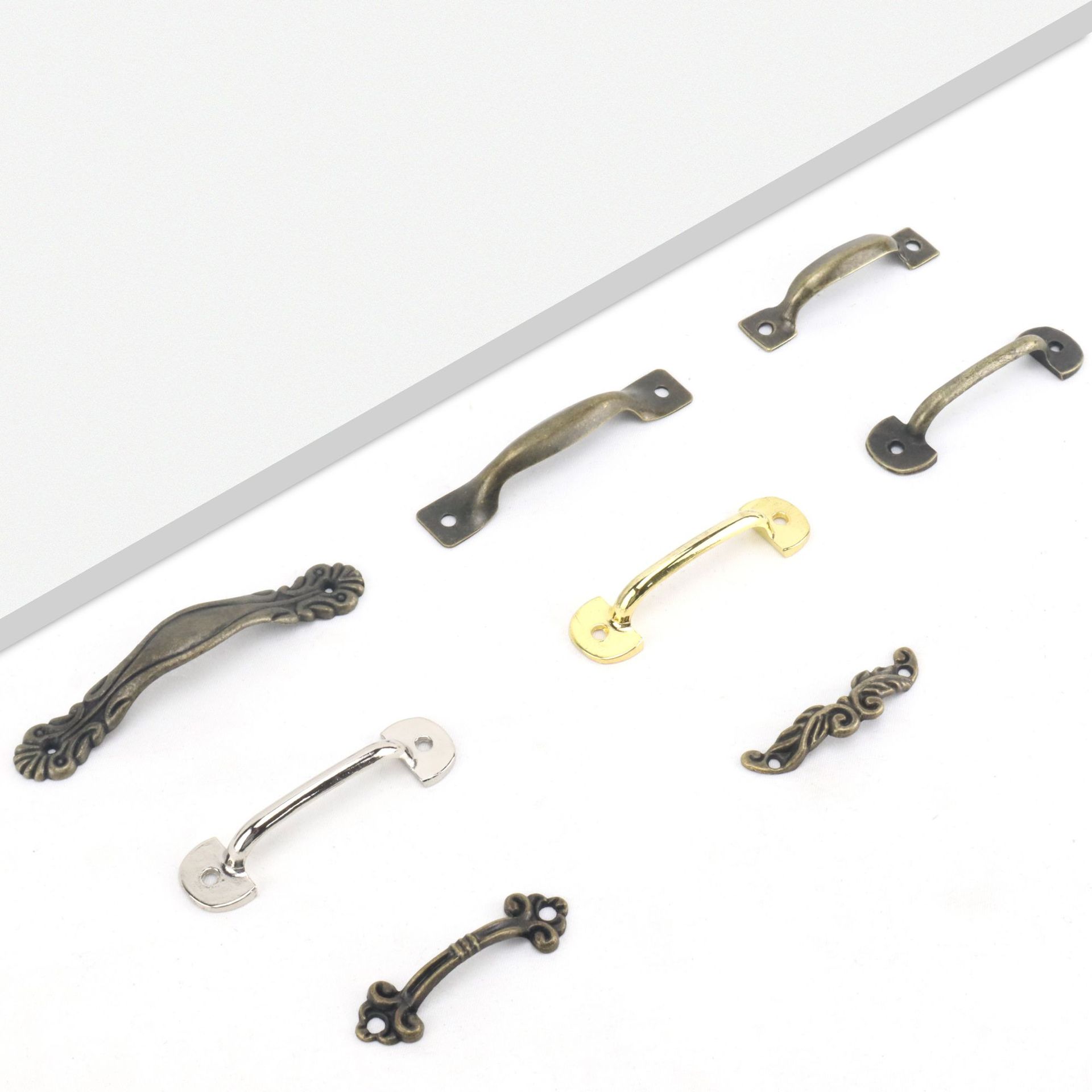 禮盒小拉手 抽屜櫥櫃門把手 首飾珠寶盒把手復古五金提手廠家直供