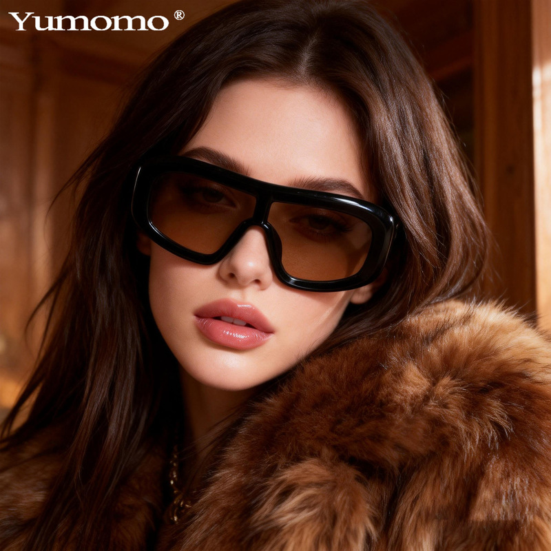 26 New Models of Trendy Pilot Sunglasses for Men, Fashionable European and American Style Large Frame Burgundy Sunglasses