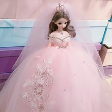 厂家65CM大 芭芘洋娃娃公主婚纱套装玩具女孩生日学校礼物批发厂