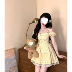 Candy Sweetheart 2.0 夏新作フレンチスイートホットガールスイートリトルニッチデザイン半袖ドレス