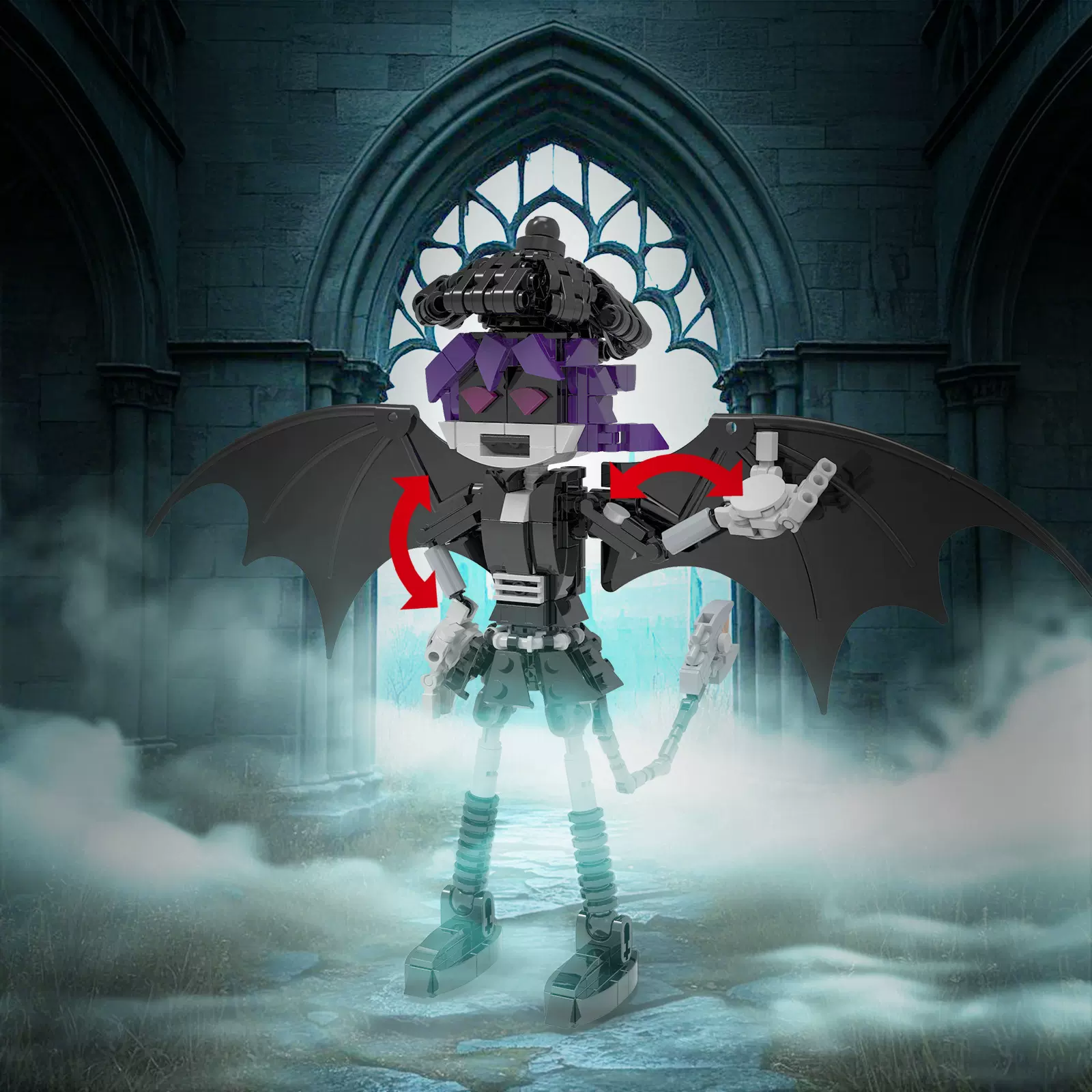 跨境MOC无机杀手N机器人兼容乐高小颗粒手办模型益智拼装积木玩具