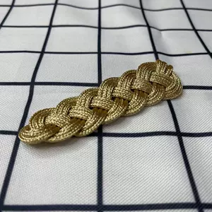Tide Art Gold Silk Plate Buckle Классическая традиционная традиционная крафтная одежда Вспомогательные материалы круглый веревка глава плеча