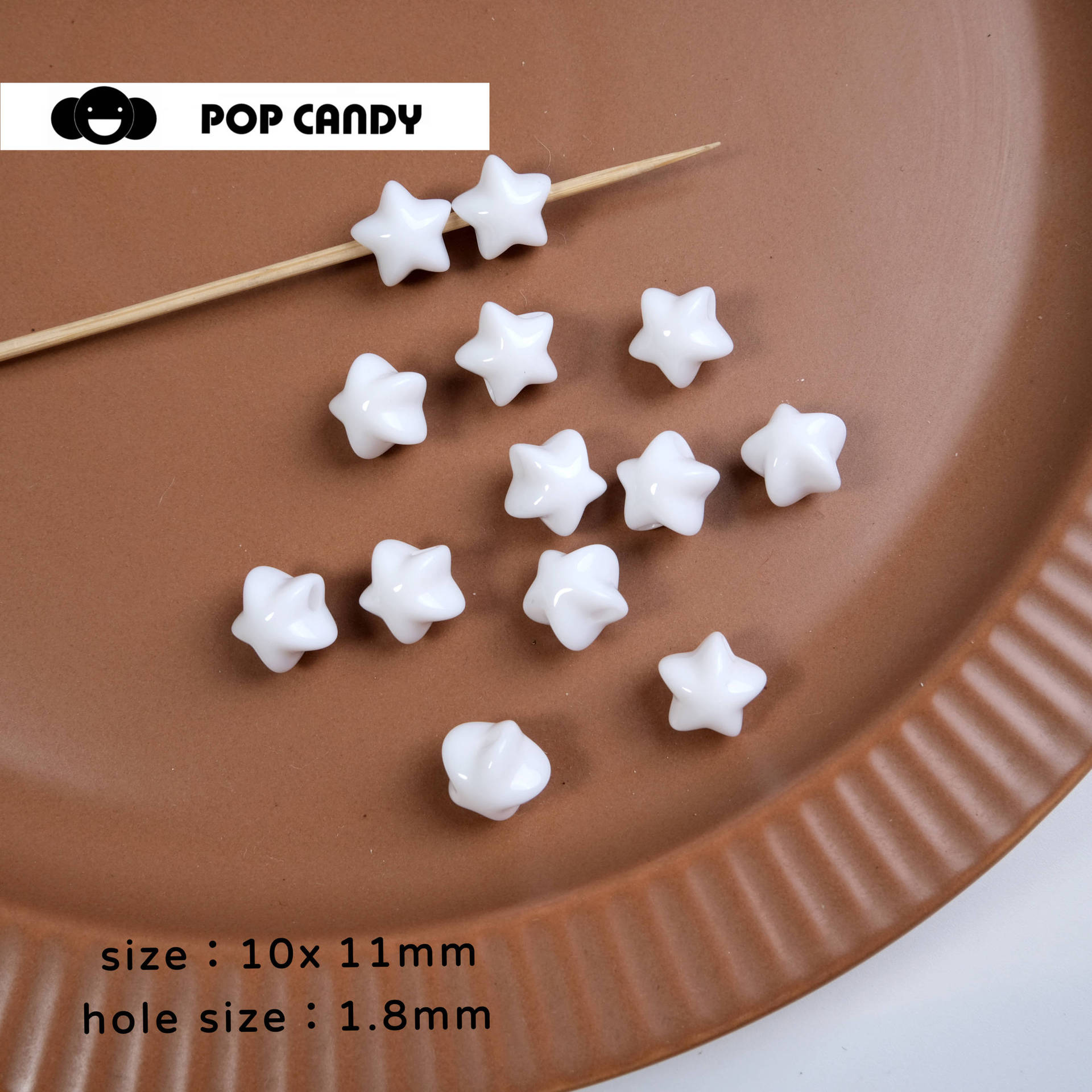 Acrílico color sólido estrella de cinco puntas accesorios pequeños cuentas accesorios de joyería de bricolaje hechos a mano cadena de teléfono móvil llavero material cuentas