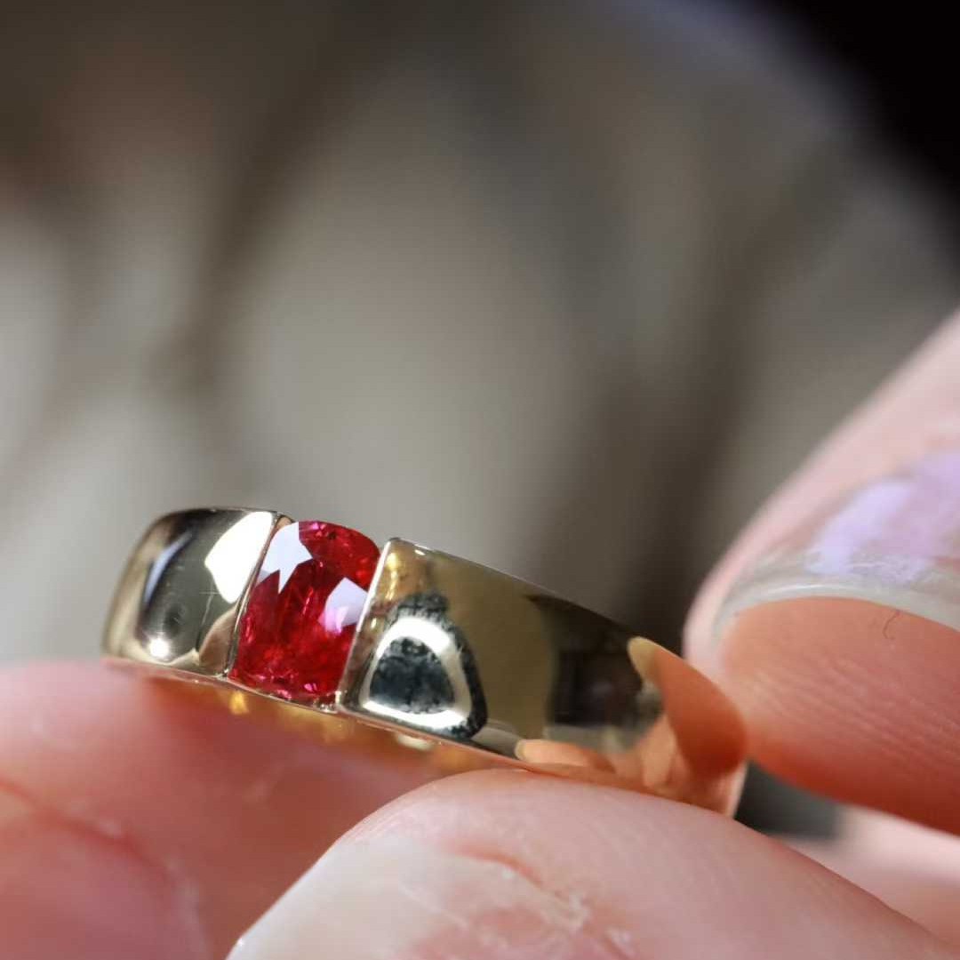 18k红宝石 戒指 ruby 节日礼品 纪念日珠宝首饰 珠宝厂