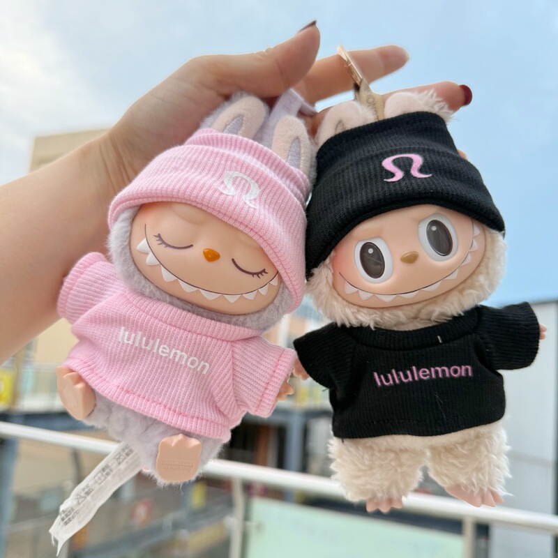 Only Clothes] First, Second and Third Generation Blind Box Labubu Clothes Youth Casual Suit Yoga Clothes