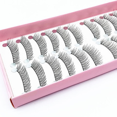 Hot selling c35# hand-woven false eyelashes, natural and long cross-section photo studio recommended nude eyelashes, factory approved