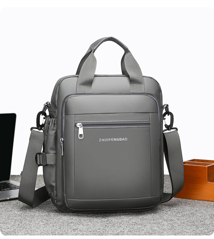The new 2024 high-end briefcase, a simple men's large-capacity casual sports single-shoulder bag, is water-resistant for cross-border use undefined