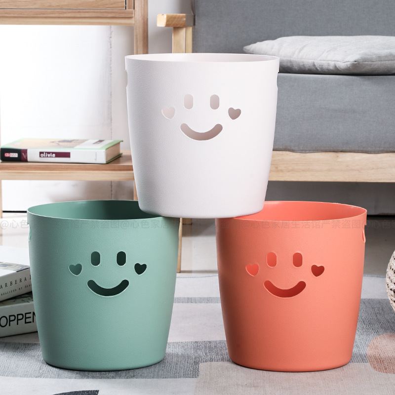 Bedroom bathroom cute trash can home new high-looking Internet celebrity plastic trash can dormitory small size Creative