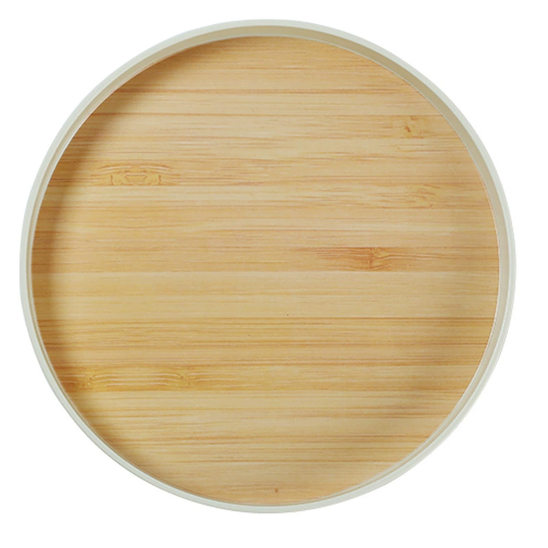 希尔 Bamboo pattern Japanese kitchen tea tray rectangular household living room put tea cup wood grain melamine tea tray cup drag tray