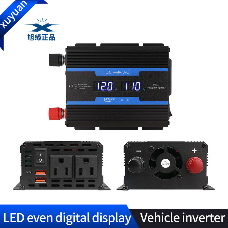 genuine goods/Xuyuan xuyuan car inverter 12v to 110v low power 500w with display converter
