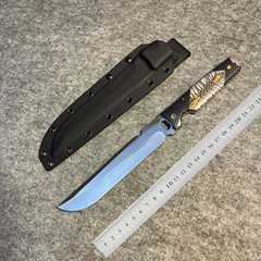 野营便携高硬度刀具防身求生砍骨头用刀冷兵器露营锻打重型砍骨刀