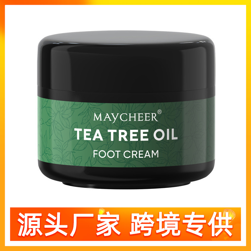 Cross-border foreign trade English version MAYCHEER Tea Tree Oil Foot Cream, anti-chapped, moisturizing, and exfoliating for feet.