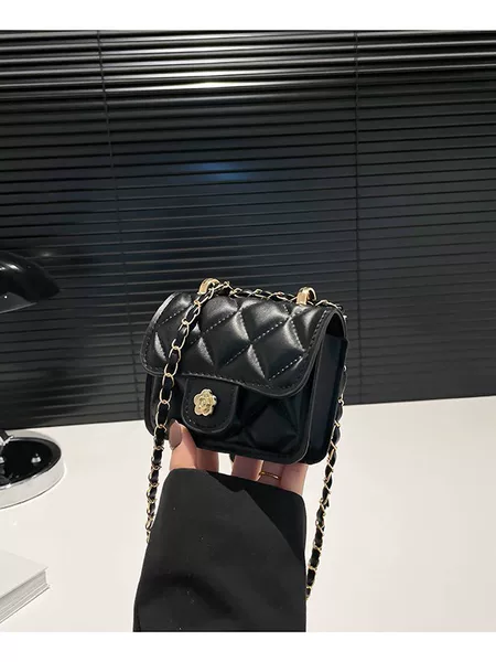 2025 New Versatile Quilted Commuter Crossbody Small Square Bag Cross-Border Fashion Mini Chain Shoulder Bag for Women