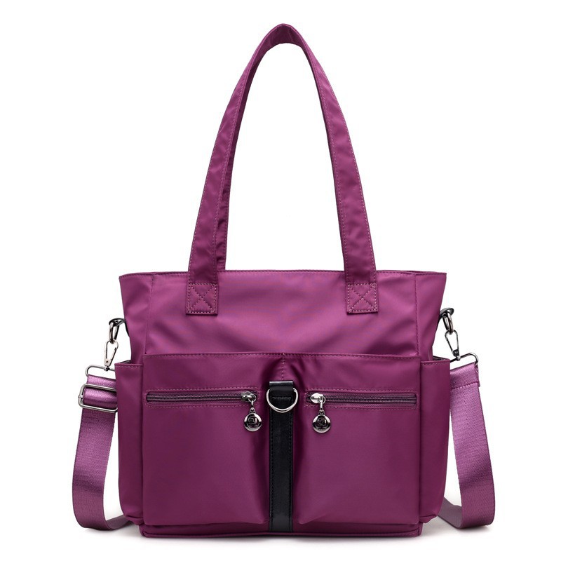 Bolso de hombro de las mujeres simples bolsa de mensajero de viaje al aire libre de gran capacidad bolsa de tela de nylon impermeable bolso de moda versátil