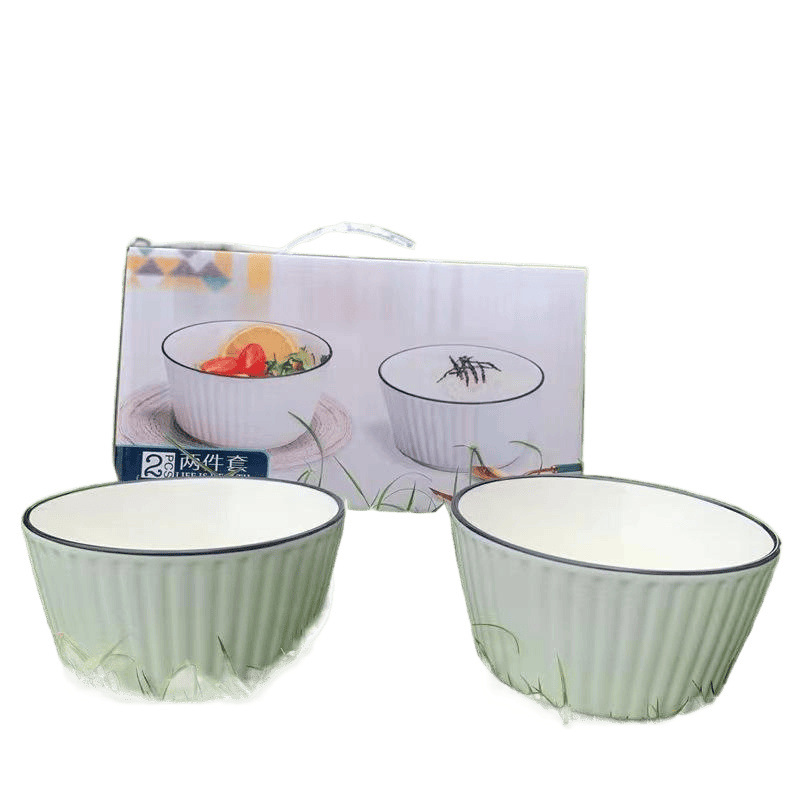Juego de Vajilla Japonesa de Cerámica, Estilo Minimalista con Patrón Vertical, para Regalo