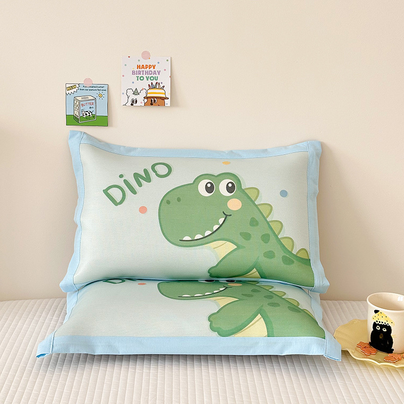 Summer Children Ice Silk Pillowcase 50x 30 Kindergarten Cartoon Student Pillowcase Adult Single Pillowcase 60x40