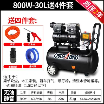 Otus Silent Oil-Free Air: Hava kompressorları - black-king-kong-copper-800w-30lgifts