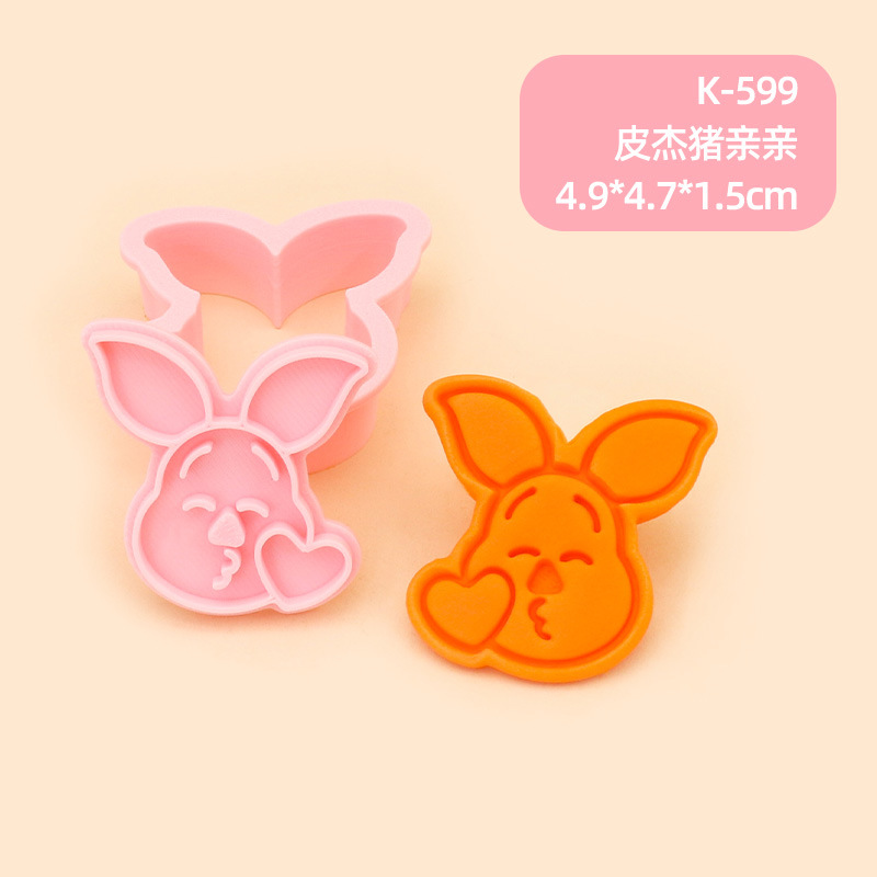 Molde para Galletas de Winnie the Pooh, Molde para Hornear de Fondant con Diseño 3D de Dibujos Animados, Molde para Decoración de Pasteles para Hacer en Casa