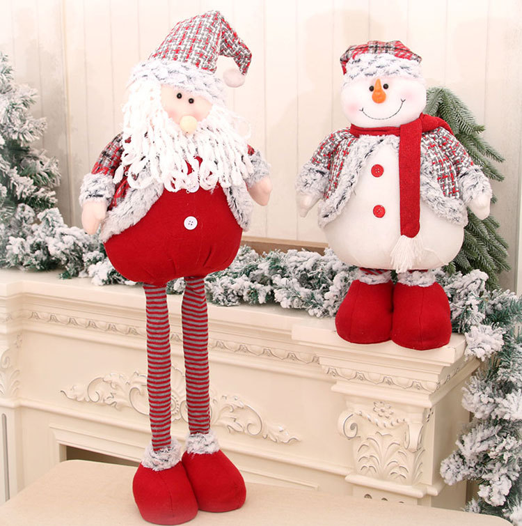 Cross-border New Arrival Large Retractable Standing Santa Claus Doll Christmas Decoration Christmas Gift display picture 1