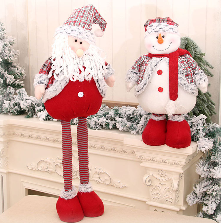 Nueva Llegada A Través De La Frontera Grande Retráctil De Pie Santa Claus Muñeca Decoración De Navidad Regalo De Navidad display picture 1