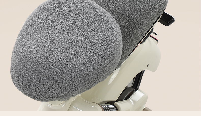 Suitable for Electric Vehicle Seat Cushion Cover, Thickened Plush Autumn and Winter Warm, Comfortable and Cute Corgi Simple and High-Looking Seat Cushion Cover
