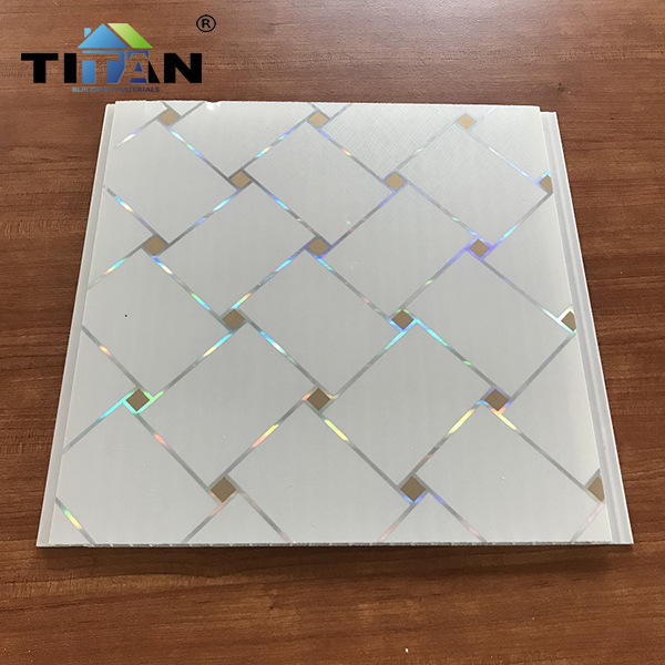 Producción y procesamiento de refuerzo de PVC de comercio exterior de 30 cm, película de transferencia recubierta, panel de pared de línea de 25 anchos