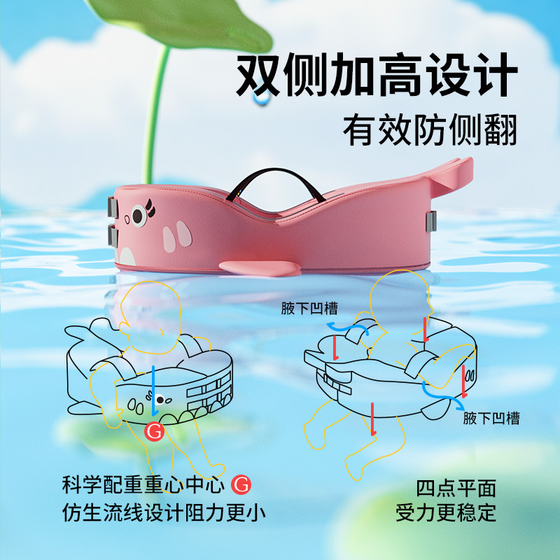 婴儿游泳圈腋下0-6岁免充气儿童泳圈防侧翻1月新生趴圈宝宝蛋蛋圈|undefined