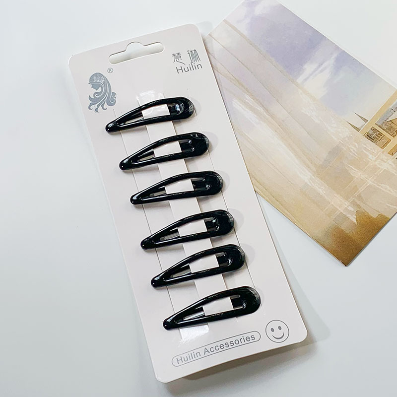 Bb clip aceite de los niños goteo negro esmerilado pequeña horquilla niña flequillos horquilla rota clip lateral horquilla bebé tocado