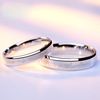 Accessory suitable for men and women, ring for beloved, silver 925 sample, Korean style