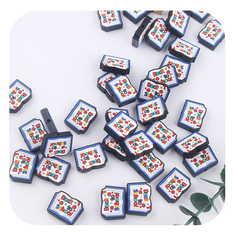 Amazon nuevo libro de dibujos animados para bebés joyas de silicona de goma de silicona creativas DIY tetas cadena de accesorios de cadena