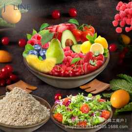 跨境木质沙拉碗家用水果沙拉拌饭碗大容量水果零食干果盘沙拉木碗