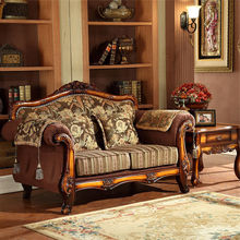 奢华欧式布艺沙发客厅转角组合小户型简约实木雕花可拆洗美式沙发