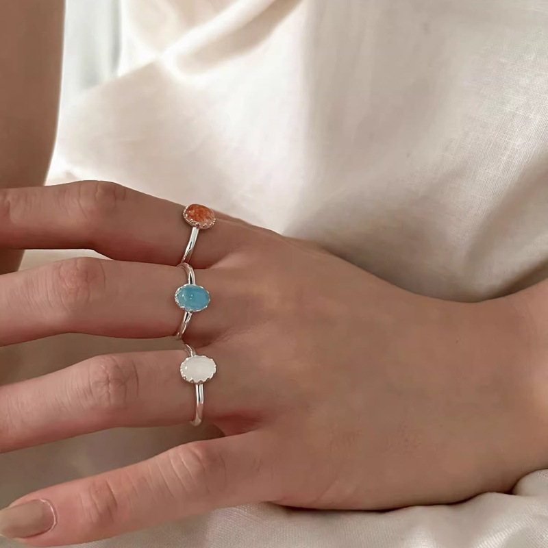 Exquisite Layered Moonstone Open Ring For Women Designer Style_voghion.com