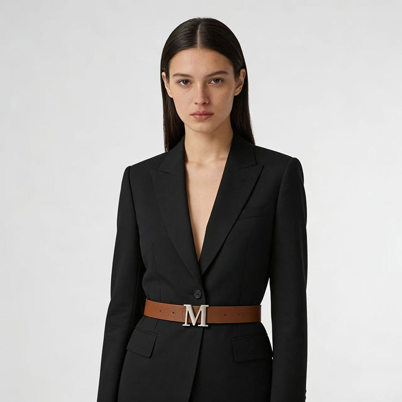 New Style Old Money Style m Letter Buckle Belt High-End Women's Belt Fashion Commuter Jeans Suit Decorative Belt