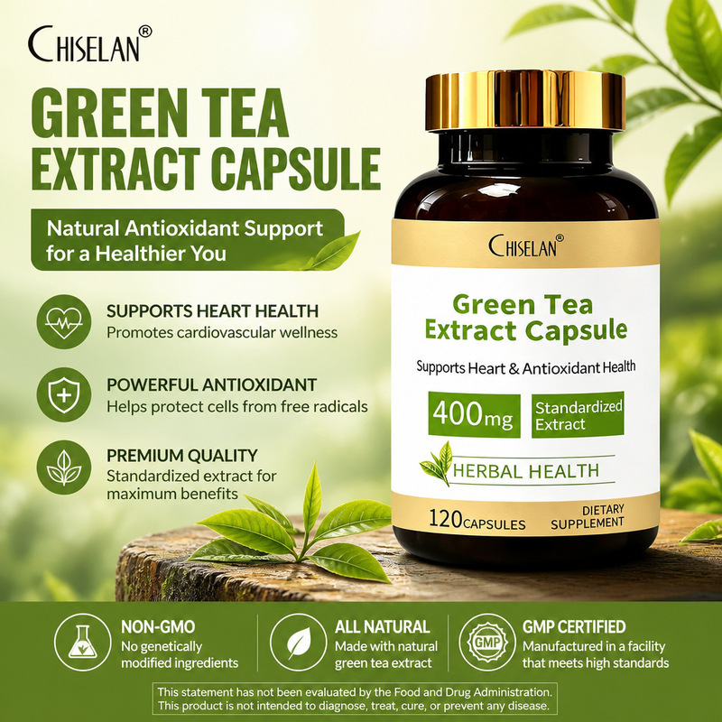 Cross-Border Hot-Selling Green Tea Extract Capsules, Food and Medicine Dual-Use Tea Polyphenols Catechin Supplement on Amazon Cross-Border Hot-Selling Green Tea Extract Capsules, Food and Medicine Dual-Use Tea Polyphenols Catechin Supplement on Amazon