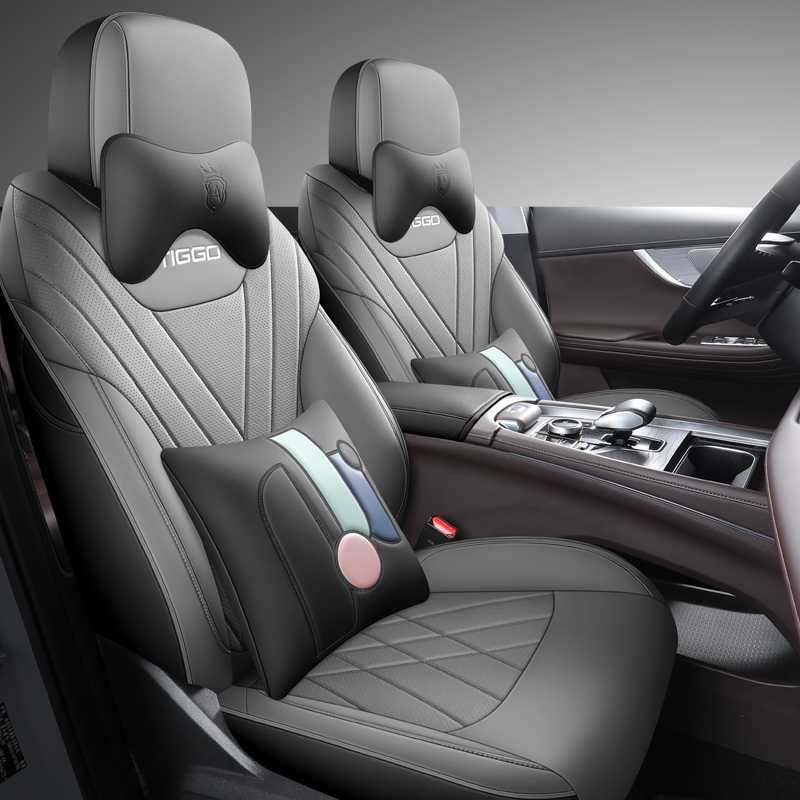 Tiggo 8 PLUS | Chery Modelə uyğun (Original) oturacaq örtükləri - black-gray-deluxe-edition-note-car-model-year-5-seater