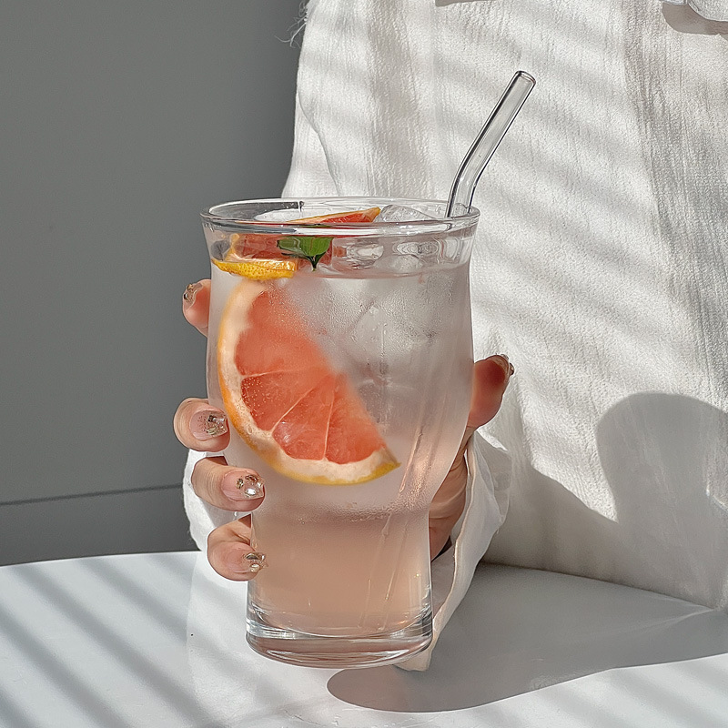Ins Style Niche Wide Mouth Fruit Tea Cup Super Capacity Glass Cup Milk Tea Drink Fruit Juice Cup Cold Drink Cup Ins Style Niche Wide Mouth Fruit Tea Cup Super Capacity Glass Cup Milk Tea Drink Fruit Juice Cup Cold Drink Cup